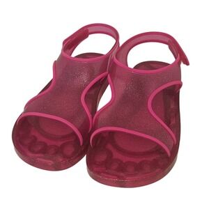 Mini Melissa Grendene Girl's Ankle-Strap Flat Sandal Pink Jelly -‎ Size 4
